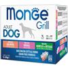 Monge Grill Dog Multipack Agnello con Ortaggi Maiale e Salmone 12pz