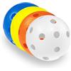 Fat Pipe Set di 4 palline da floorball e unihockey da competizione + palla da allenamento con certificato IFF di qualità testata | Prodotto in Finlandia (mix di colori)