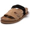 JOMIX Ciabatte Donna Estive Moda Pantofole Gomma Morbide con Fascia a Strappo Spiagia Mare SD9333-7 Khaki, 36
