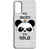 Mixroom - Cover Custodia Back Case in TPU Silicone Morbida per Motorola Moto G84 5G Fantasia Panda 5% Unicorno M692