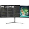 LG Electronics UltraWide 35WN75CP-W Monitor da 35 Ultra Ampio Curvo, risoluzione UWQHD (3440 x 1440), 5ms 100Hz,HDR 10,sRGB 99%, AMD FreeSync, inclinabile, Regolabile Altezza, USB-C (90 W),