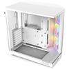 NZXT H6 Flow RGB, CC-H61FW-R1, Case Mid-Tower Compatto a Doppia Camera con Flusso d'Aria, Include 3 Ventole RGB da 120 mm, Pannelli in Vetro Panoramico, Flusso d'Aria ad Alte Prestazioni, Bianco