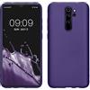 kwmobile Custodia Compatibile con Xiaomi Redmi Note 8 Pro Cover - Back Case Morbida - Protezione in Silicone TPU Effetto Metallizzato lilla metallizzato