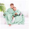 DecoKing Kiddo - Coperta con maniche per bambini, in poliestere, motivo menta piperita, 90 x 105 cm