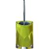 GEDY Twist Scopino WC verde, Misure: 47X13X14,5 CM & 1,75 KG, Scopettino wc realizzato in resina resistente di alta qualità, Scopino bagno design di Babled&Co, Fatto a mano, 2 anni di garanzia