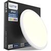 LUTW Plafoniera LED Soffitto 24W Lampada LED Soffitto 3000K, 2400LM Plafoniera Bagno IP54 Impermeabile, Rotonda Ø30CM Luce Calda Plafoniere per Camera da Letto, Cucina, Soggiorno, Corridoio, Balcone
