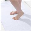 Homaxy - Tappeto da bagno in chenille, antiscivolo, lavabile, morbido, assorbente, per doccia e bagno - 60x90 cm, bianco