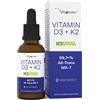 Vit4ever Vitamina D3 + K2 in gocce 50ml - Premium: 99,7+% All-Trans (K2VITAL® originale di Kappa) - Dosaggio elevato con 1000 U.I. di vitamina D3 per goccia (1700 gocce) - In olio MCT