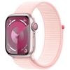APPLE Watch Series 9 GPS + Cellular, Cassa 45 mm in alluminio rosa con Sport Loop confetto