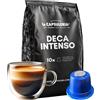 La Capsuleria Caffè DECA, Intenso e aromatico (100 Capsule) compatibili con Nespresso, 10 Box da 10 Capsule, decaffeinato, gusto ricco e corposo, perfetto in ogni momento della giornata (La Capsuleria)