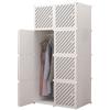 XOKOTAKI Armadio Componibile, Scaffale Modulare, Armadio Componibile Porta Abiti per Casa, Scaffale Portaoggetti per Cameretta, 8 Moduli, 1 Barra, 140x70 cm, Colore Bianco