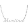 NADIR Collana Unisex Nome in Argento 925% Anallergico Made in Italy (Martina)