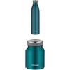 THERMOCAFÉ BY THERMOS TC Bottle Bottiglia Isolante, Acciaio Inox + THERMOcafé by THERMOS TC Food Jar Contenitore Termico per Alimenti, Foglia di tè, 0,5 Litri