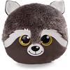 NICI 48586 Cushion Glubschis Raccoon Clooney 32 x 32 cm Grey Figure-Fluffy Cuddly Toy Cushion for Boys, Girls, Babies and Cuddly Toy Lovers - Ideal for Home, Nursery or On the Go