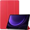 YBROY Cover per Samsung Galaxy Tab S9 FE Tablet, con Auto Sveglia/Sonno, Funzione Stand, Chiusura Magnetica, Ultra Sottile Case Custodia per Samsung Galaxy Tab S9 FE.(Rosso)