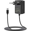 Miuzei Alimentatore per Raspberry Pi 5 【5.1V 5A 27W】USB-C tipo C Power Supply:100-240V 50/60Hz, adattatore per Raspberry Pi 5 4GB/8GB Protezione sovratensione e sovracorrente, Cavo nero 1.2m
