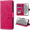CASEONJAN Cover per Huawei P10 Lite, Pelle PU Custodia a portafoglio con scomparti per Slot Schede, Antiurto Flip Caso Cover per Huawei P10 Lite (Rosso)