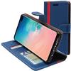 ebestStar - Cover per Samsung S10e Galaxy, Custodia Libro Protezione Portafoglio, Pelle PU Porta Carte, Blu scuro/Rosso