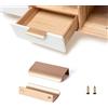SPDYCESS 10 pezzi Maniglie Armadio Cassetti Nascoste, Maniglie Mobili Cucina, Maniglia Tiretti in Lega di Alluminio, Oro Rame, 64mm