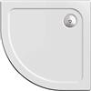 Nordona Piatto doccia, semicircolare 90 x 90 cm | Nordona® SIMPLEX | altezza di costruzione super sottile di 5,5 cm | costruzione stabile, di alta qualità | Sifone compatibile VersoFlat