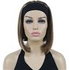 Lydell, Parrucca sintetica corta a caschetto con capelli lisci e fascia (V6 mix marrone)
