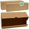 ScrapCooking Scrapp Cook 5500 - Set di 2 scatole per caramelle e dolci, in cartone Kraft alimentare riciclabile, 35 x 11 x 11 cm, per trasportare torte, pasticceria, dessert Natale