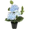 Flair Flower Ortensia artificiale in vaso di fiori artificiali, fiori di ortensia, pianta artificiale, pianta da balcone, pianta artificiale, decorazione per terrazze, piante in vaso per matrimoni,