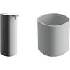 Alessi PL14 W Birillo Dosatore per Sapone Liquido, PMMA, Bianco, Acrilico, 8x6.6x16.5 cm & PL03 W - Birillo Porta spazzolini da Denti