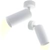 Shop SoftAir Faretti da Soffitto/Parete Moderni Regolabili in Alluminio Verniciato Opaco Compatibili con Lampadine GU10 Installazione Semplice - Versatili e Durevoli (1 Faretto, Bianco)