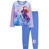 Disney - Pigiama lungo a tema Frozen 2, per bambine, motivo con Elsa, Anna e Olaf, set di biancheria da notte Elsa - Regina delle Nevi 9-10 Anni