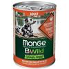 Monge B Wild Grain Free All Breeds Con Tacchino Zucca Zucchine Cibo Umido Cani Adulti 400g