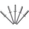 Marcopol Confezione da 100 rivetti per ciechi in acciaio inox, 4,0 x 10 mm, testa a cupola, ribattini DIN 7337, A2, mandrino scanalato (100, 4,0 x 10 mm)