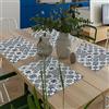 CREARREDA Tovaglietta americana 4 pezzi in plastica lavabile Made in Italy 48x33 cm Colore Summer Tiles Tovagliette da tavoloPVC per colazione e merenda Antimacchia, Antiscivolo ed Ignifuga