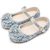LOBTY Bambina Principessa Scarpe Paillettes Ballerina di Cristallo Sandali Ragazze Ballo Nozze Festa di Compleanno Halloween Carnevale Scarpe da Sera Blu Rosa EU23-36