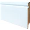 ONLYWOOD.IT Onlywood 12 Metri Lineari Battiscopa bianco in Mdf EVE Spessore 14 mm x Altezza 120 mm- Zoccolino Battiscopa Verniciabile a piacere Modello Inglese Ducale
