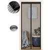 WENT Zanzariera Magnetica per Porte 100 x 250 cm, Tenda Magnetica Zanzariera Porta, Nessun Attrezzo Richiesto, Facile da Installare, Adatto a Bambini e Animali Domestici, Strisce Nere