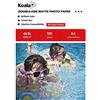 KOALA Carta fotografica Opaca Fronte-Retro per stampante a Getto d'inchiostro, A4, 180 g/m², 100 fogli. Adatto per la stampa di Foto, Brochure, Certificati, Opuscoli, Volantini, Biglietti, Calendari