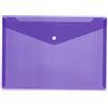 HERMA 20078 - Cartellina portadocumenti, formato A4, trasparente, viola, 5 pezzi, con chiusura a pressione, in plastica, per scuola, università, ufficio, viaggio