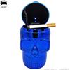 Atomic POSACENERE BICCHIERONE DA AUTO BLU 3D SKULL + LUCE LED | IDEA REGALO FUMATORE