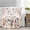 Lush Decor Flutter - Coperta con farfalle, 152,4 x 127 cm, colore: Rosa