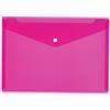 HERMA 20075 Cartellina portadocumenti A4 trasparente, rosa rosa, 5 pezzi, piccole buste con bottone a pressione, buste in plastica per scuola, università, ufficio, viaggio