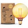 greenandco Lampadina Vintage LED Smart WiFi | E27 G125 | 3,8W 160lm | 1800K | 320° | 230V | nessun sfarfallio | dimmerabile | Compatibile con Alexa e Google Assistant
