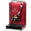 FABER COFFEE MACHINES | Modello Pro Mini Deluxe | Macchina caffe a cialde ese 44mm | finiture Cromo | Pressacialda in ottone (Cherry Red)