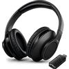 Philips Audio PHILIPS Cuffie per TV TAH6206BK/00, Cuffie Wireless per Adulti Over Ear, Cancellazione Passiva del Rumore, Connessione Bluetooth, 18 Ore di Riproduzione, Cuffie Premium, Nero