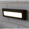 Partenopea® faretto LED CCT segnapasso da esterno lampada luce da parete muro IP65 impermeabile da 6w rettangolare viali scale giardino (Nero)