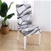 Treer Coprisedie con Schienale Fodere Sedie Elasticzzato, Nordico Moderno Universale Lavabile Rimovibile Coprisedile per Sala da Pranzo Cerimonia Matrimonio Festa Decor (Grigio Astratto,4 Pezzi)