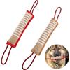 QINGYIWL 2 pezzi Salsiccia da Mordere per Cani in Iuta da Addestramento con 2 Manici, Giochi per Cani Rotolo in Iuta da Masticare Per l'addestramento o Per il Gioco, Lunghezza 30 cm