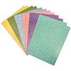 Rayher 67364000 Carta Glitterata, Formato A5, Autoadesiva, 14.8 X 21 cm, 130 G/M2, 6 Colori Assortiti, Mix Pastello, 12 Fogli, Per Lavori Creativi E Hobbistica