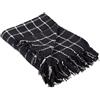 DII - Coperta in Tessuto a Quadri, 127 x 152,4 cm, Colore: Nero