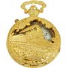 Tiong Orologio da tasca al quarzo con luci a LED, quadrante creativo al quarzo con numeri arabi per orologio da tasca da uomo, LED-CF104, Classico